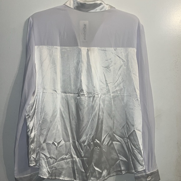 THE EMPOWER SHEER LONG SLEEVE BUTTON UP - Picture 4 of 7